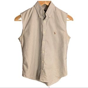Ralph Lauren Stripe Button Front Tank size small